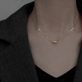 Golden Bean Pendant Necklace - Viexta
