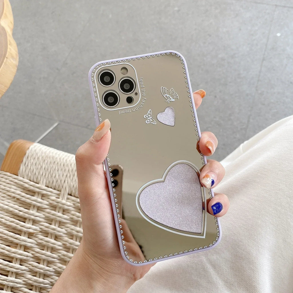 new-candy-color-love-mirror-butterfly-iphone-case - Viexta
