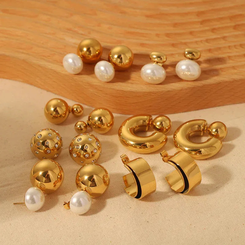 Stainless Steel Classic Hoops - Viexta