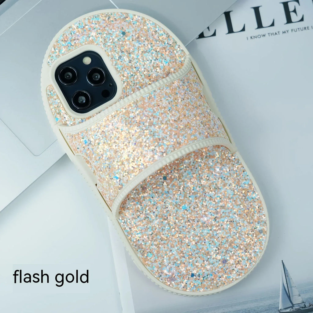 Rhinestone Slippers iPhone Case - Viexta
