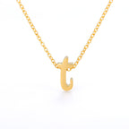Small Letter Hollow Stainless Necklace