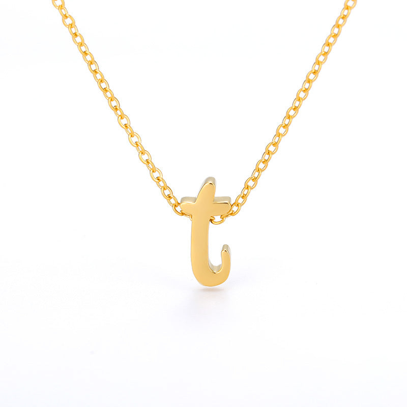 Small Letter Hollow Stainless Necklace