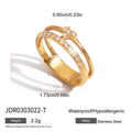 Zircon Ring Titanium Steel