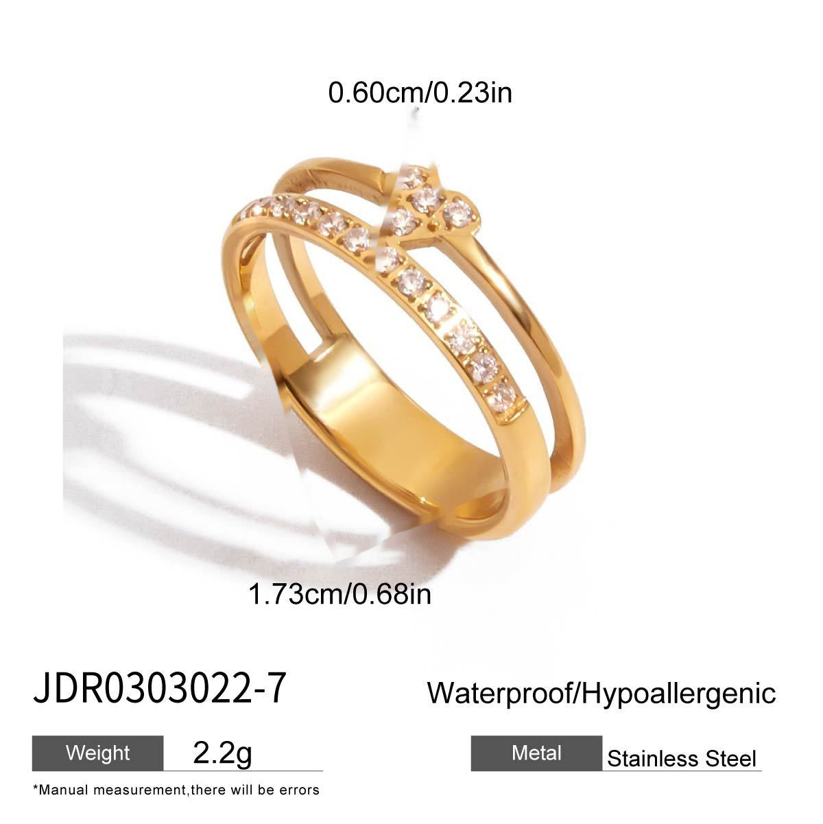 Zircon Ring Titanium Steel