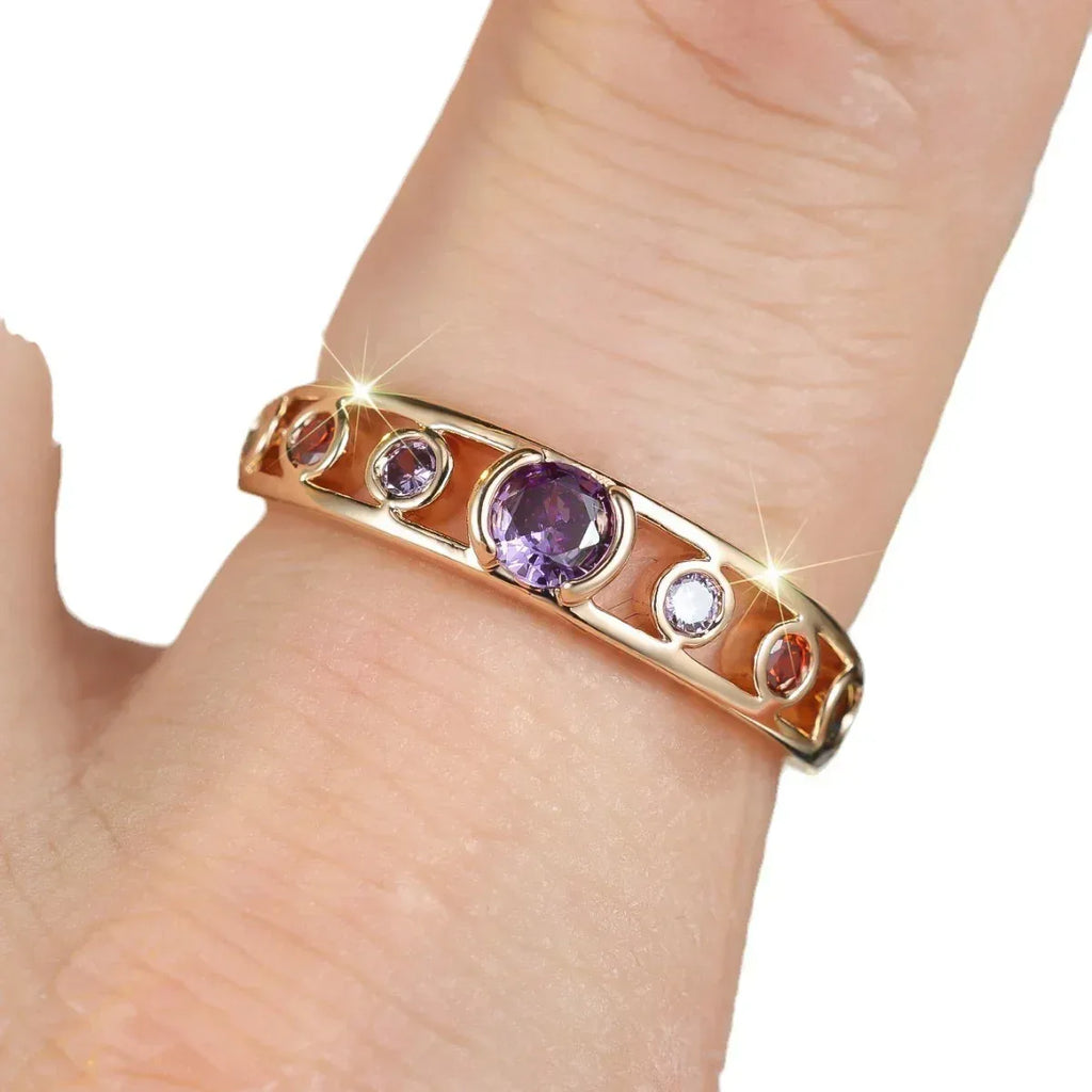 champagne-gold-crystals-ring - Viexta