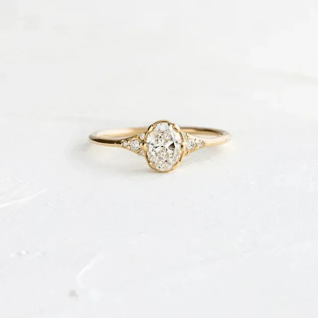 925 Sterling Silver Round Zircon Crystal Rings - Viexta