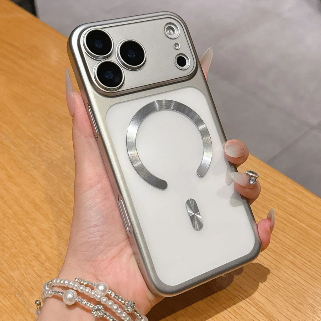 Frosted Electroplating Magnetic Suction iPhone case - Viexta