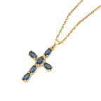 cross-pendant-colorful-zircon-delicate-chain - Viexta