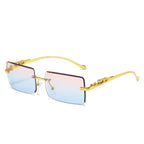 square-frameless-trimming-sunglasses - Viexta