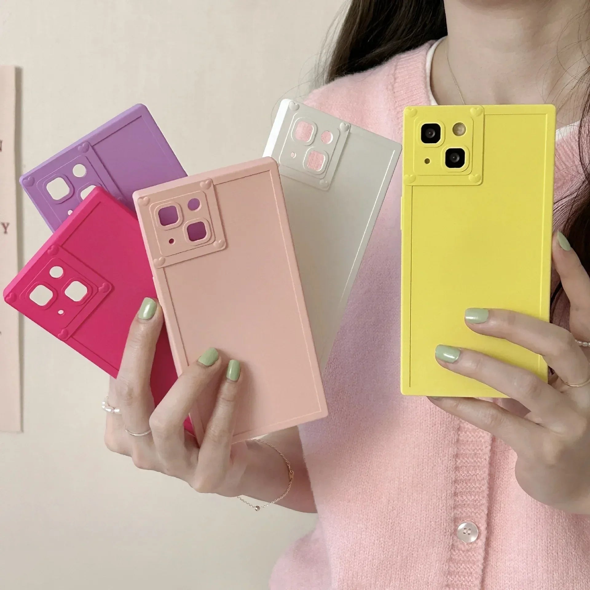Simple Solid Square iPhone Case - Viexta