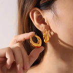 Metallic Gold Earrings