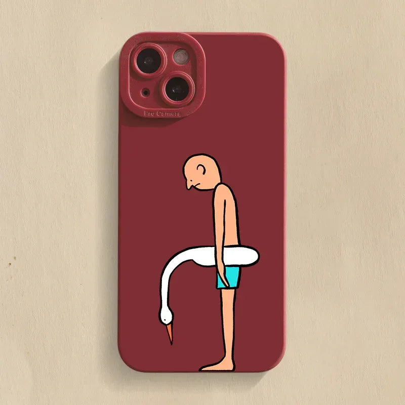 Depressed Niche Silicone iPhone Case - Viexta