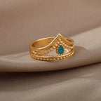Crown Double Layer Ring - Viexta