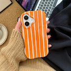 Niche Color-block Striped iPhone Case - Viexta