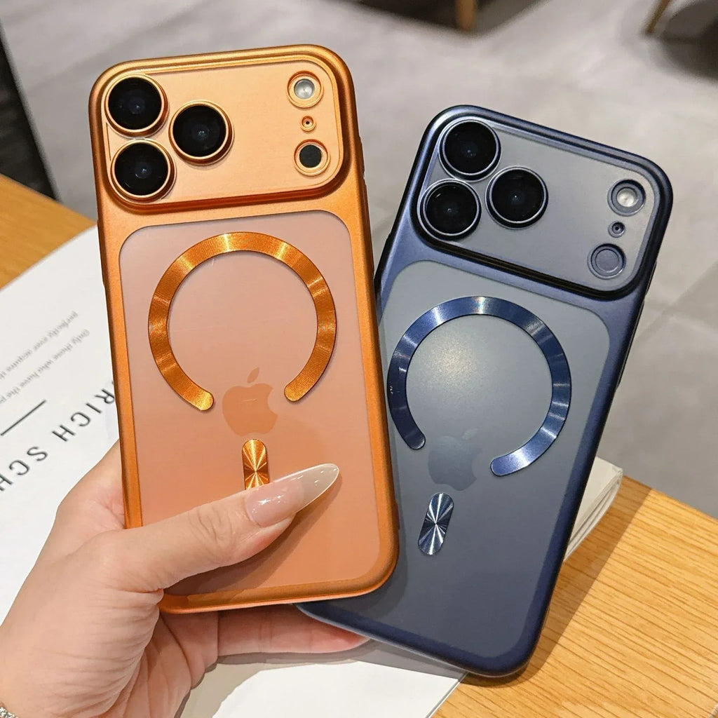 Frosted Electroplating Magnetic Suction iPhone case - Viexta