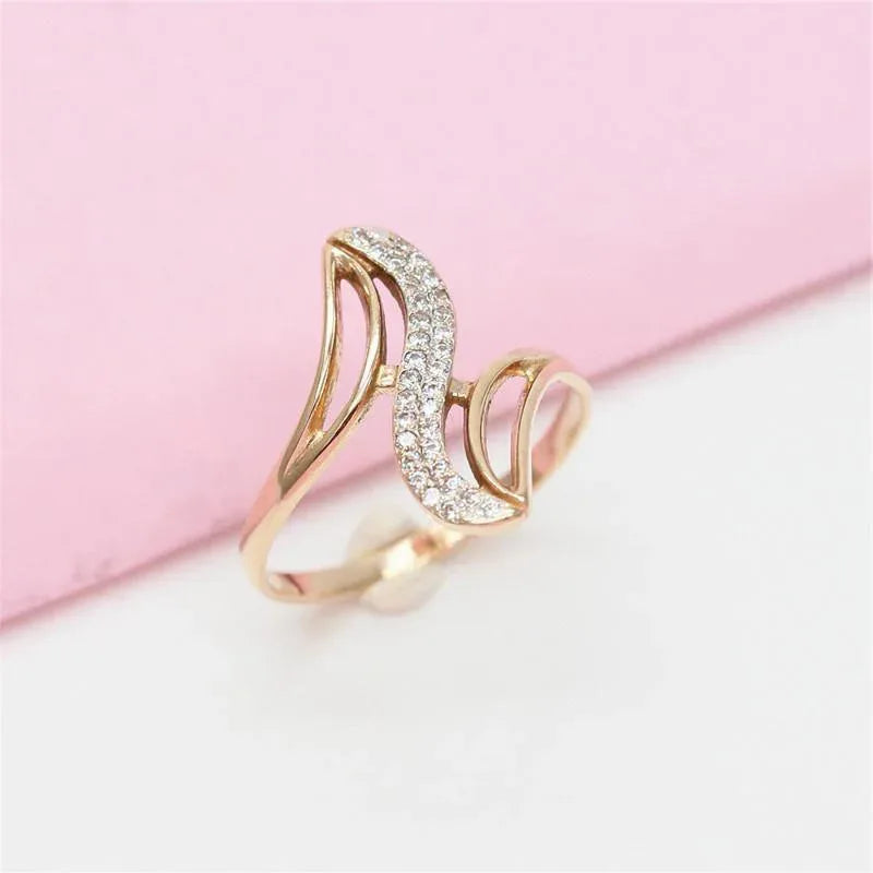 Purple Gold Rhinestone Ring - Viexta
