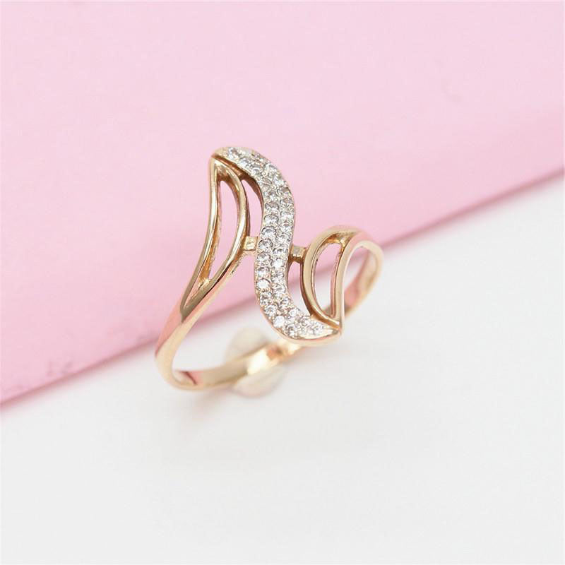 Purple Gold Rhinestone Ring