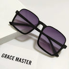 Women's Retro Square Semi-rimless Sunglasses - Viexta