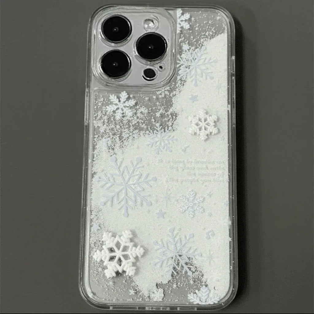 winter-snowflake-quicksand-iphone-case - Viexta