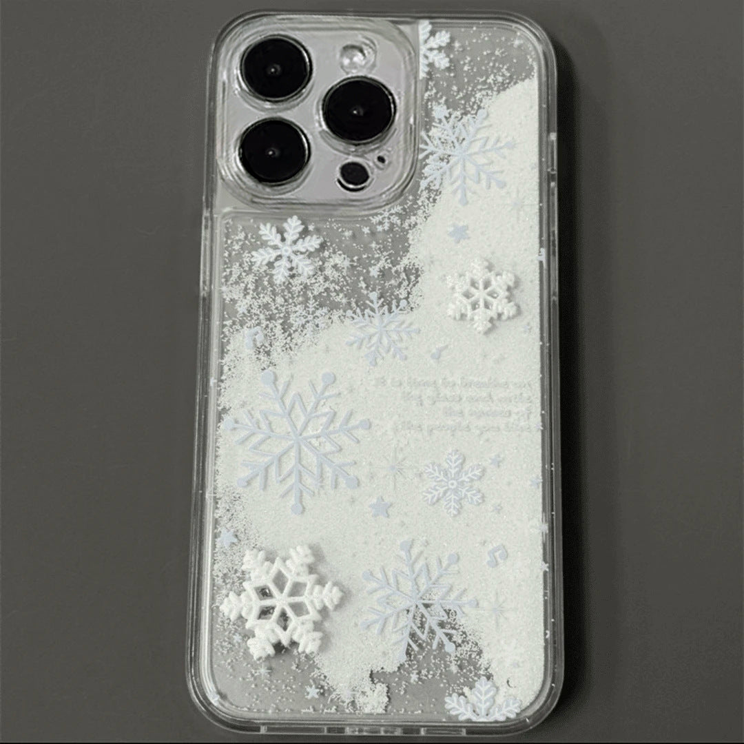winter-snowflake-quicksand-iphone-case