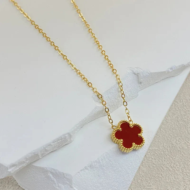 double-sided-titanium-steel-clover-necklace - Viexta