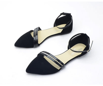 Pointed Hollow Back With Flat Sole Sandals