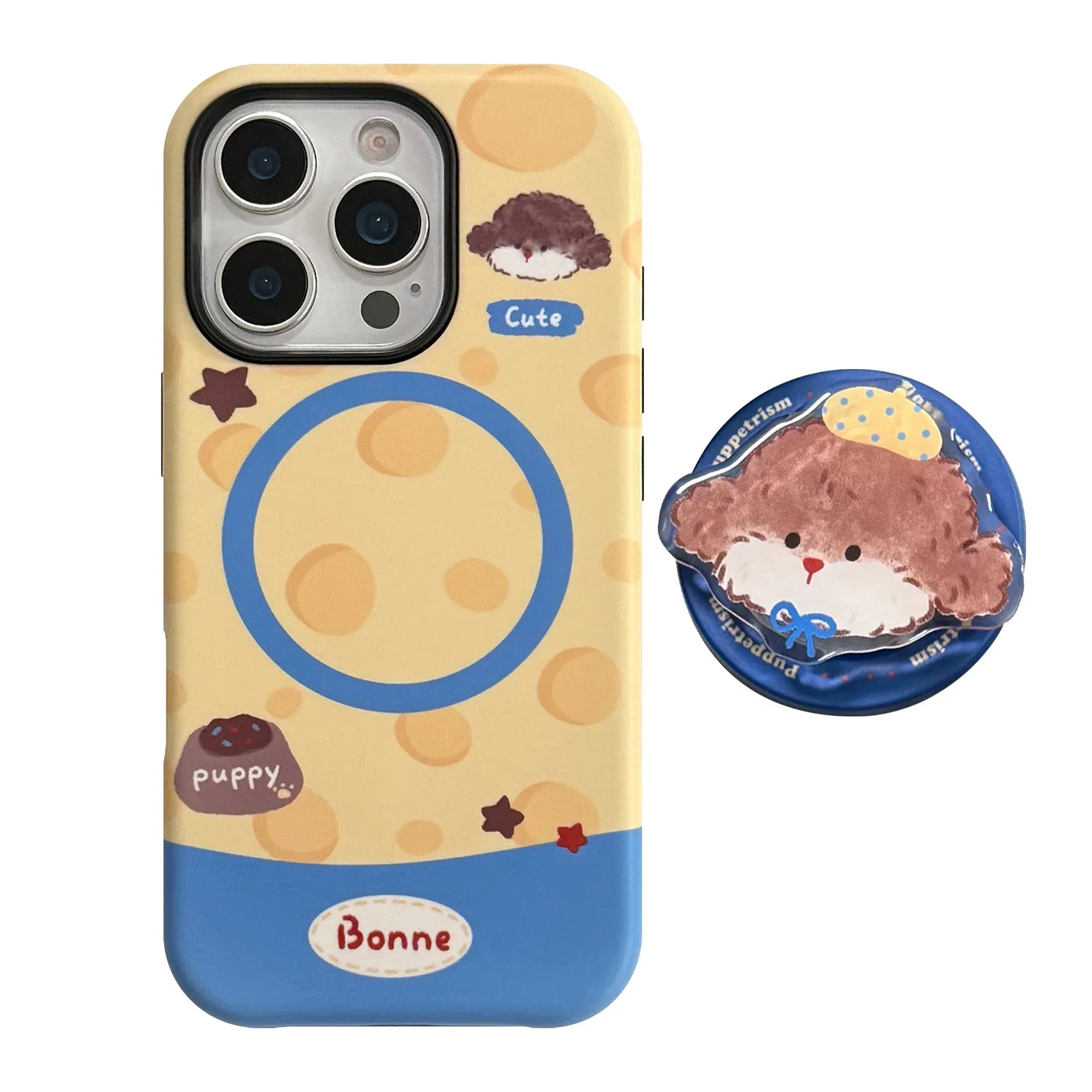Cheese Puppy Magnetic Holder iPhone Case - Viexta
