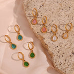 Minimalistic Water Drops Opal Necklace Set - Viexta