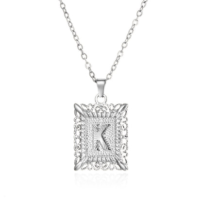 Stainless Steel Initial Necklace