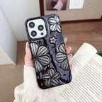 Electroplating Pleated Flower iPhone Case - Viexta