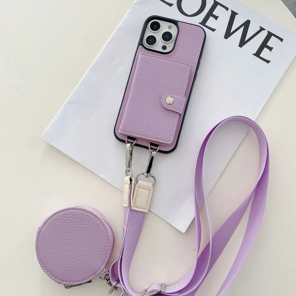 Card Holder Card Lanyard iPhone Case - Viexta