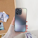 matte-metallic-paint-gradient-glass-iphone-case - Viexta