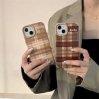 Plaid Letters Luck Phone Case - Viexta