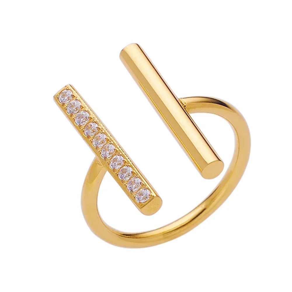 18k Zircon Multi-ring Stacked Ring - Viexta