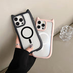 magnetic-shell-stereo-cat-ear-iphone-case