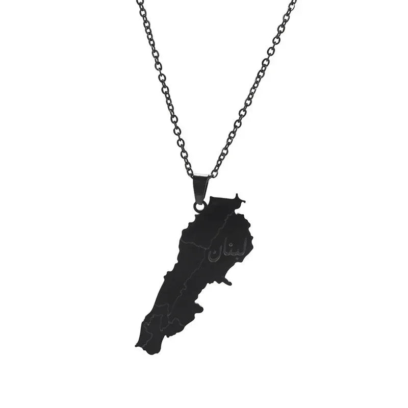 Stainless Steel Map Necklace - Viexta