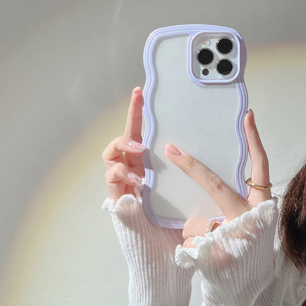 Candy Color Wave Border Mobile IPhone Case - Viexta