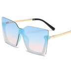 Ocean Sheet Multicolor Rimless Sunglasses - Viexta