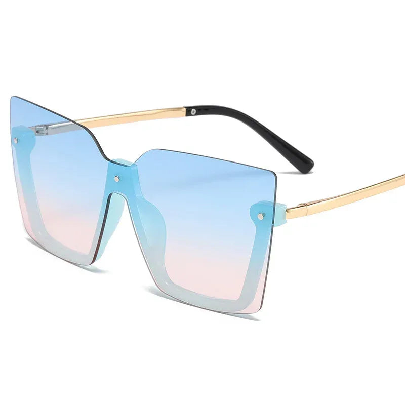 Ocean Sheet Multicolor Rimless Sunglasses - Viexta