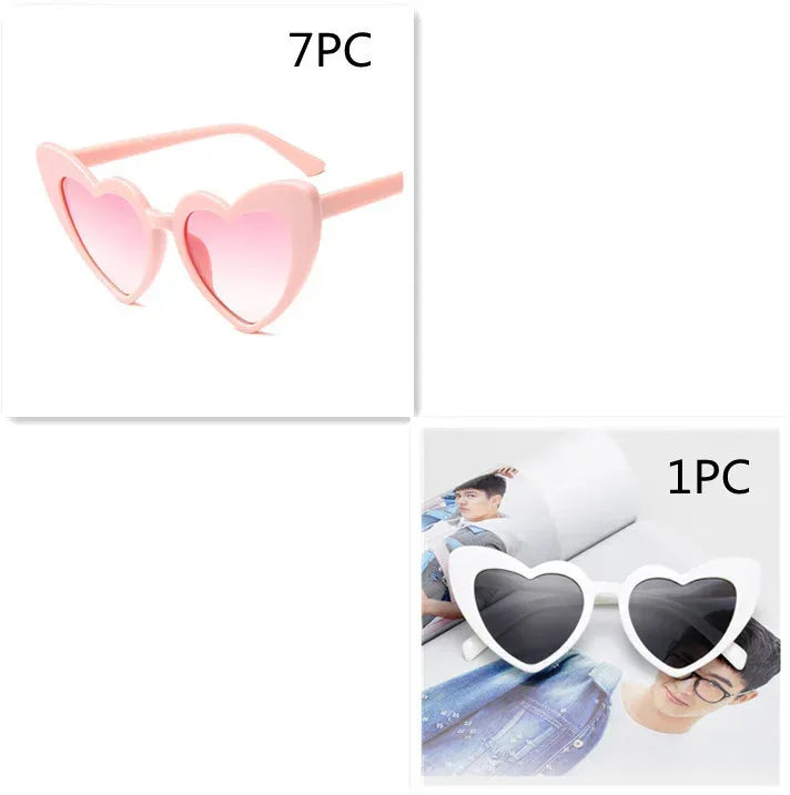 Fashion Love Big Face Thin Sunglasses - Viexta