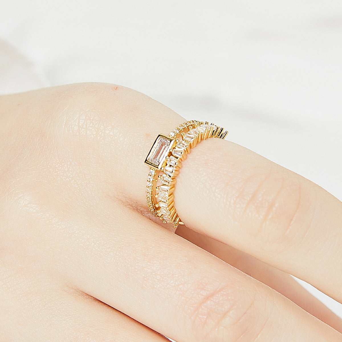 Women's Irregular Double-layer Ring