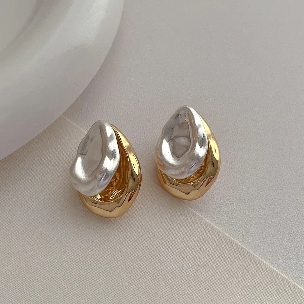Front And Rear Wear Water Drop Ear Studs - Viexta