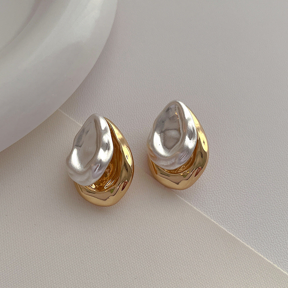 Front And Rear Wear Water Drop Ear Studs