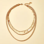 Multi-layer Hemp Flowers Drop-shaped Necklace - Viexta