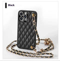 Diamond Plaid Crossbody iPhone Protective Case - Viexta