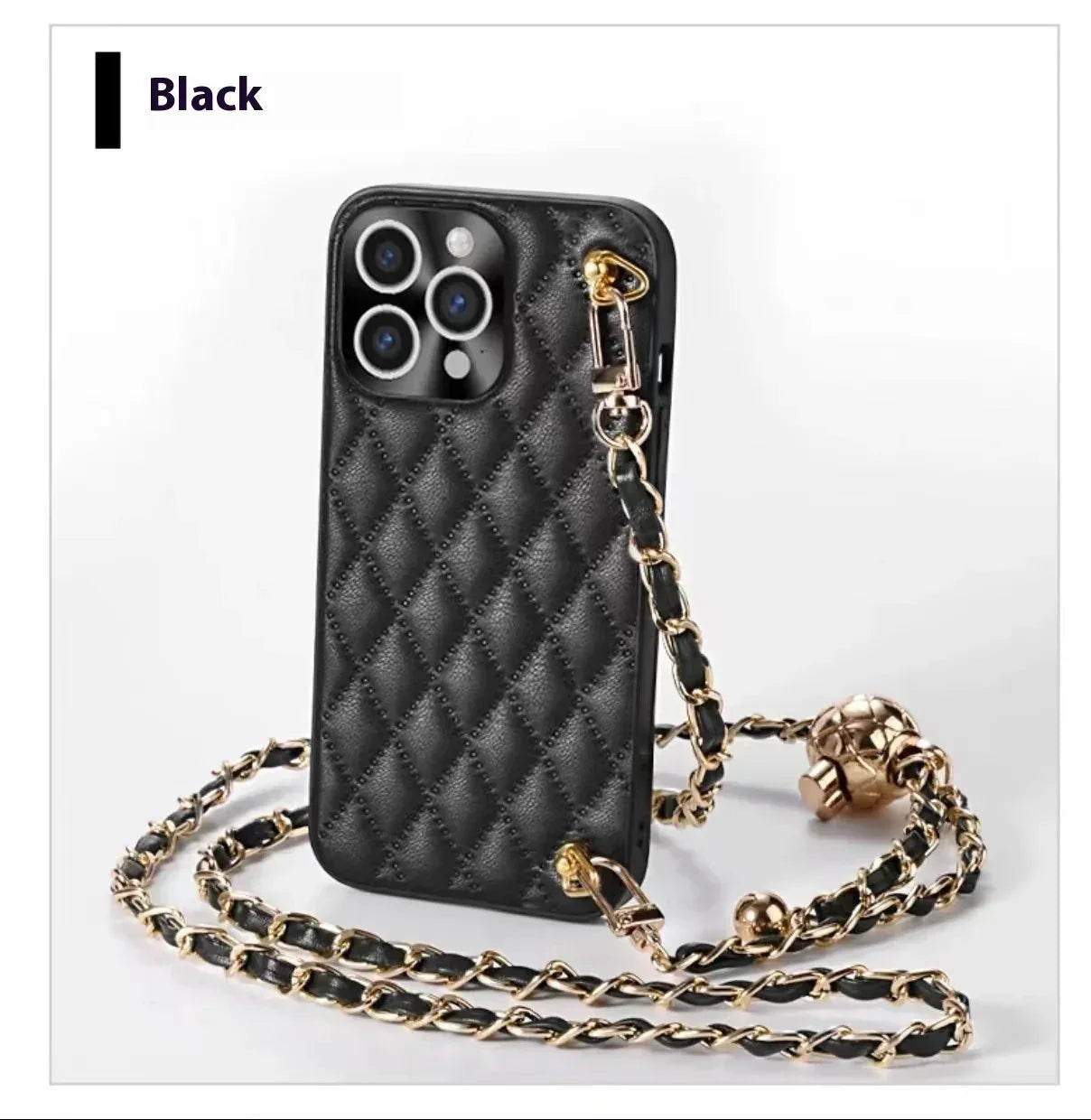 Diamond Plaid Crossbody iPhone Protective Case - Viexta