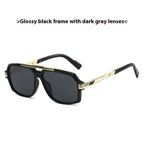 Metal Mirror Sun-resistant Sunglasses - Viexta