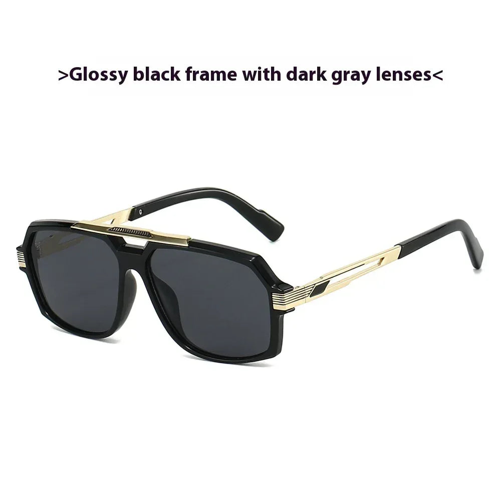 Metal Mirror Sun-resistant Sunglasses - Viexta