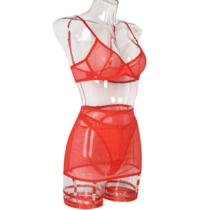 womens-striped-mesh-lingerie