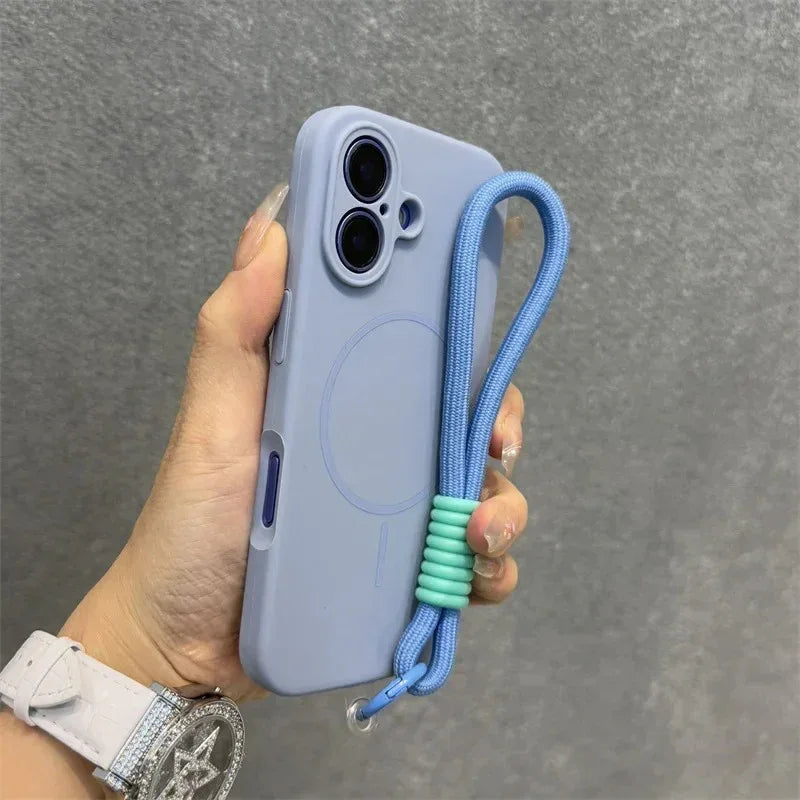 Silicone Magnetic Suction Lanyard iPhone Case - Viexta